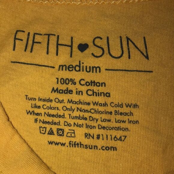 Fifth Sun Gold Short Sleeve T-shirt Where Are The Avocados Juniors Medium Crop T - Picture 4 of 4